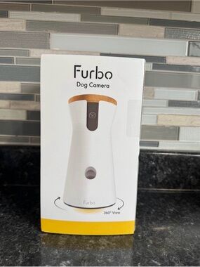 Furbo Dog Camera - White with Brown Accent